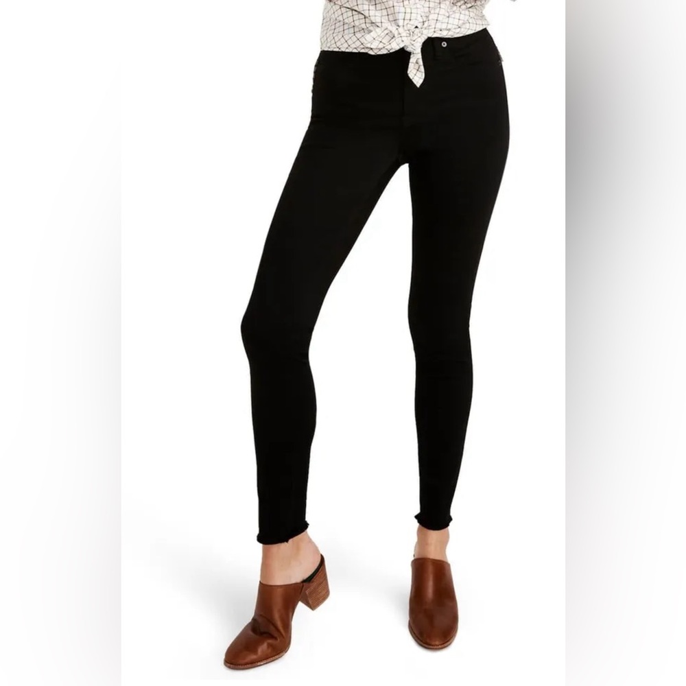 Madewell 9” Raw Hem Ankle Skinny Jeans L8929 - Black - 27